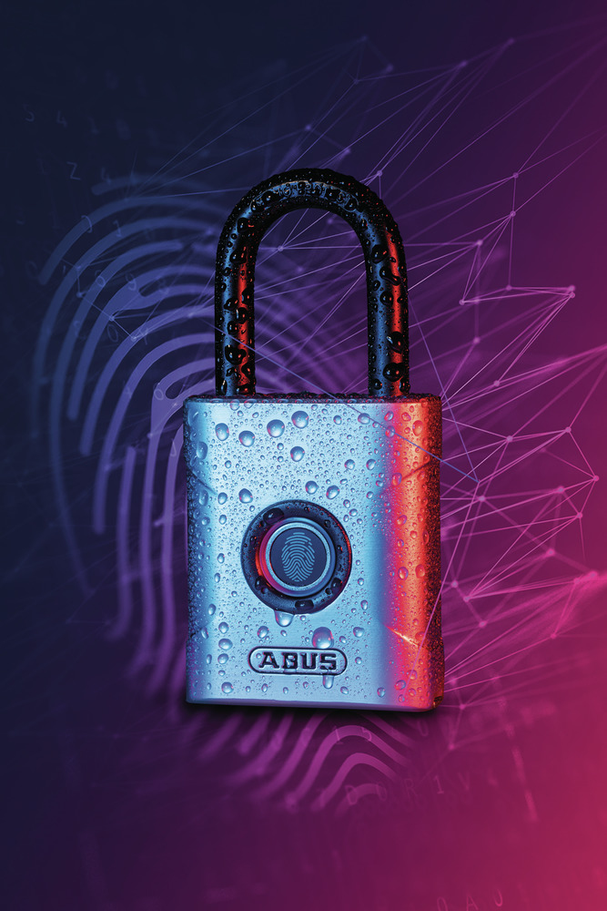 ABUS Touch 57/45 Vorhängeschloss 45 mm Fingerabdruck Silber