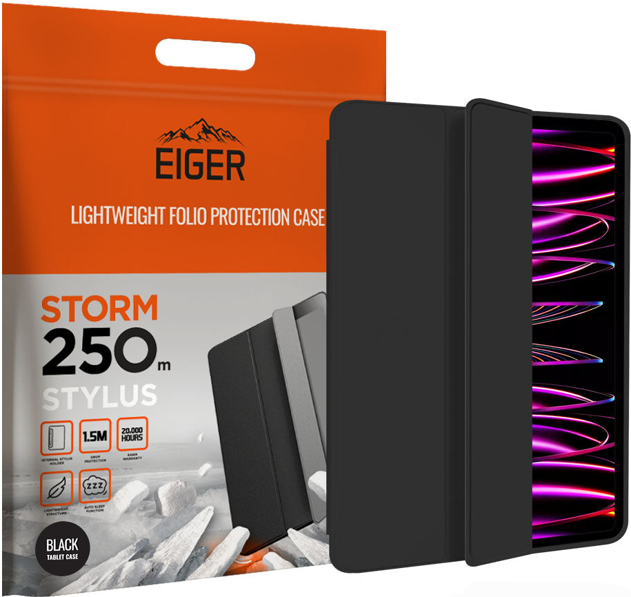 EIGER EGSR00140 Tablet-Schutzhülle 32,8 cm (12.9" ) Folio Schwarz (EGSR00140)