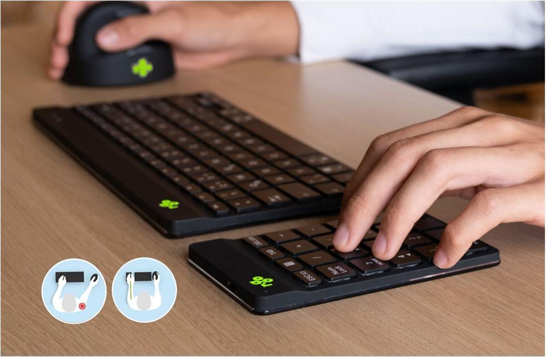 R-Go Nummernblock Compact Break Kabellos Bluetooth Schwarz