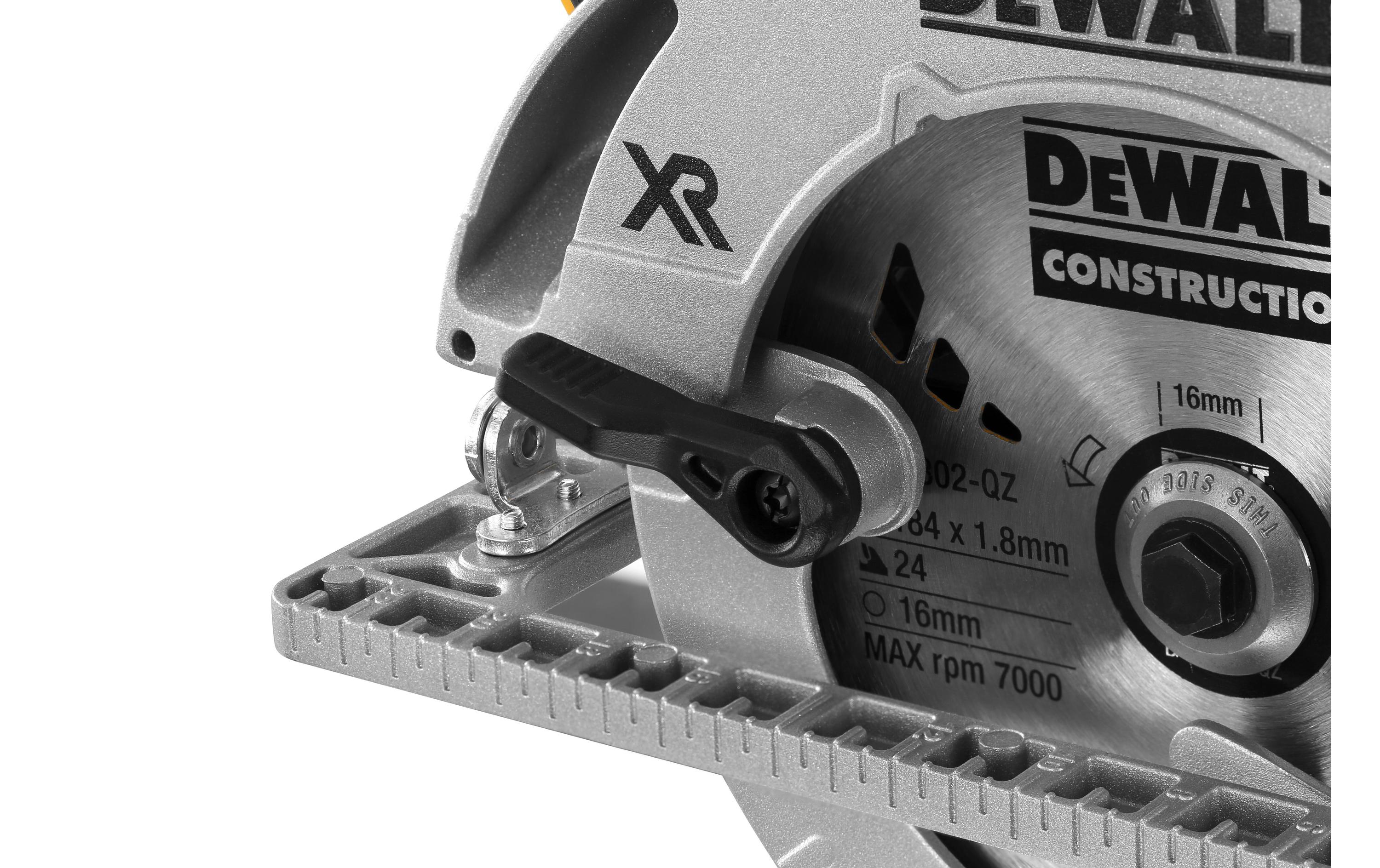 DeWalt XR DCS572NT Akku-Handkreissäge 18 V 184 mm 5500 RPM Gelb