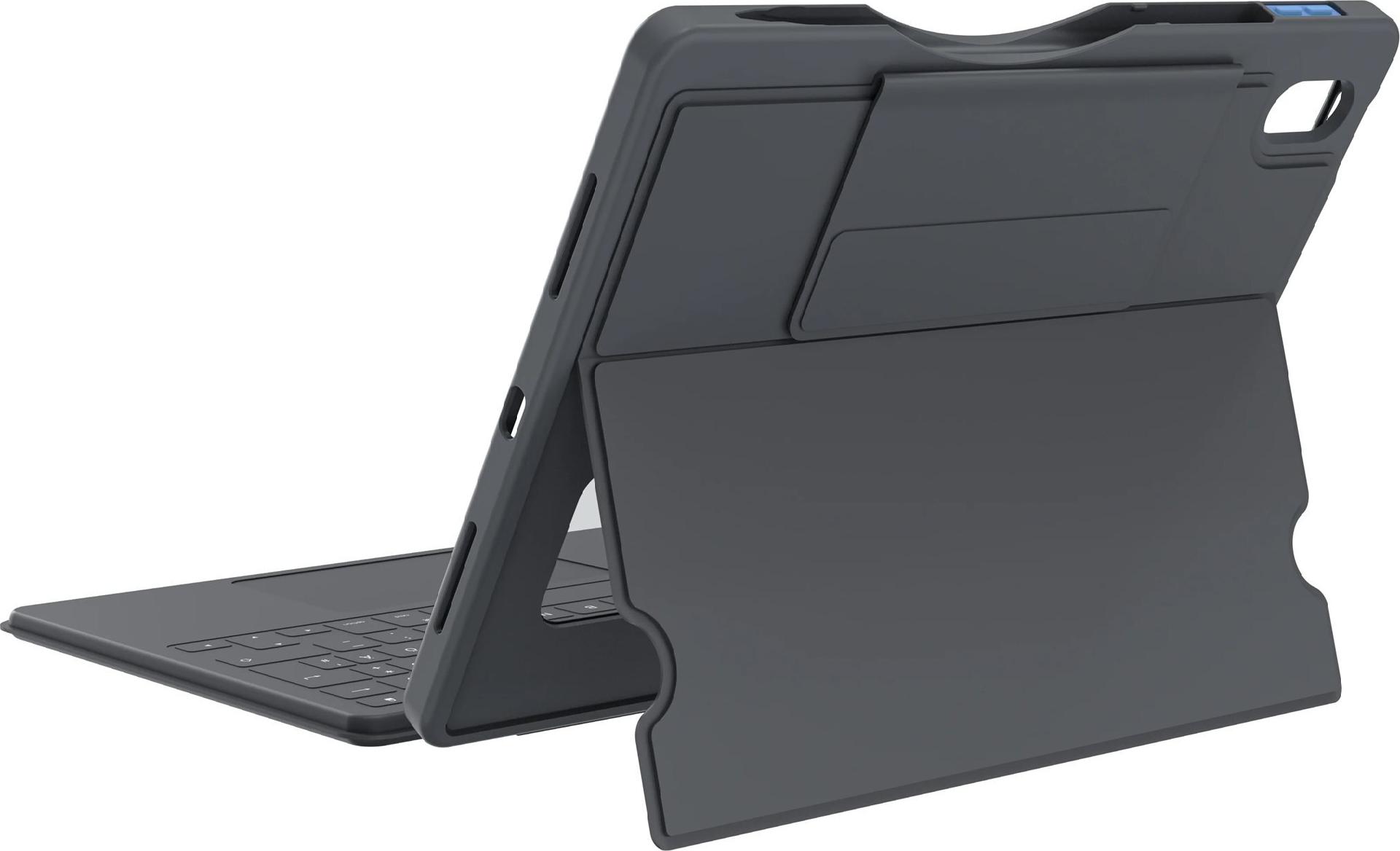 DEQSTER Touch PLUS Tastatur und Foliohülle 10.9" QWERTZ Deutsch Grau