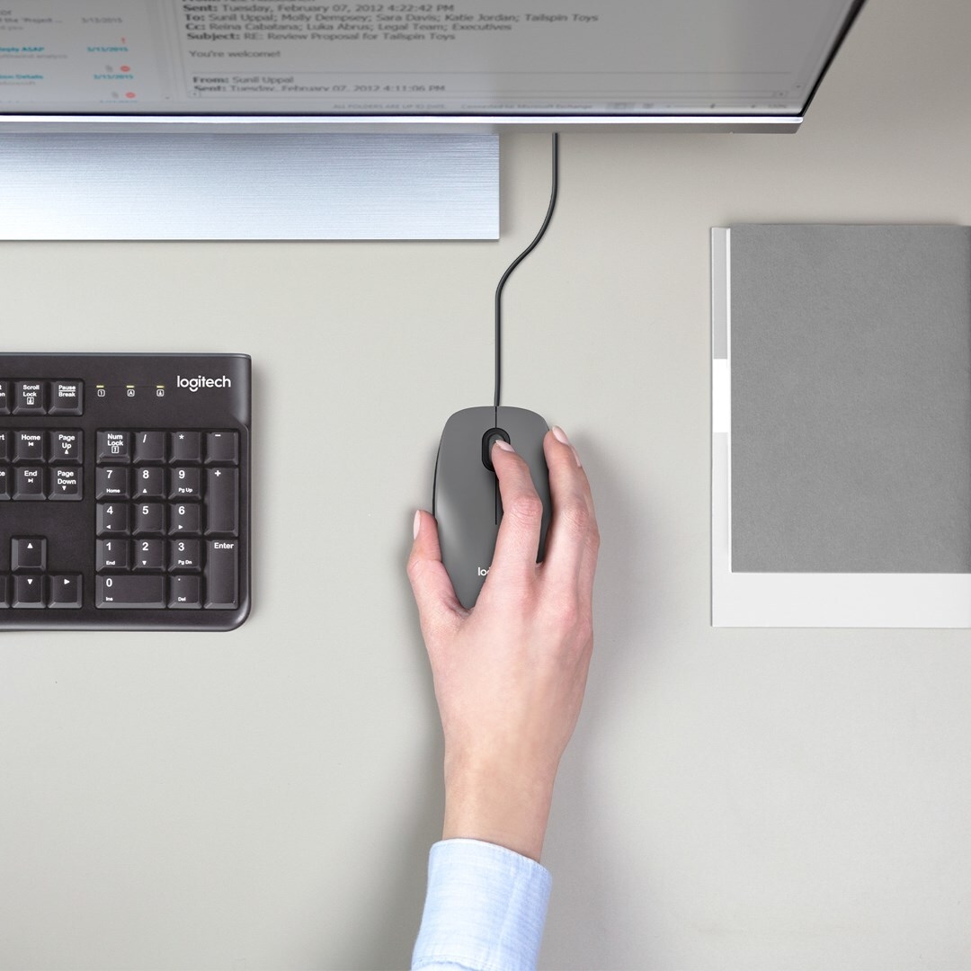 Logitech M100 Kabelgebundene Maus USB Schwarz