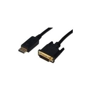 Assmann DisplayPort adapter cable. DP - DVI (24+1) M/M. 3.0m. w/interlock. DP 1.1 compatible. UL. bl. w/o shielding. 32AWG (AK-340306-030-S)