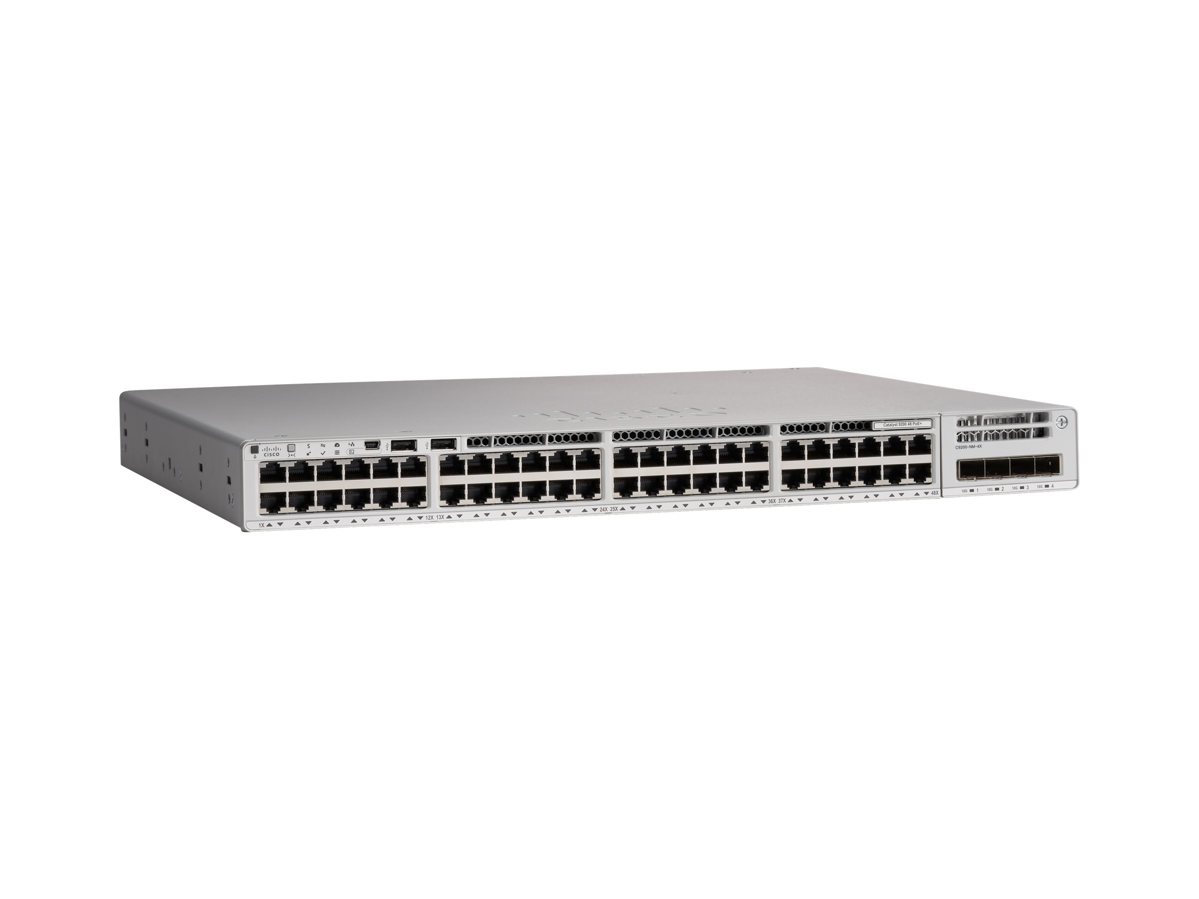 Cisco Catalyst 9200 48-Port Gigabit Ethernet PoE+ Managed Switch L3 Grau