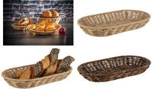 APS Brotkorb COVE, oval, 280 x 160 mm, braun aus Polypropylen, mit Edelstahldraht im Rand und Boden - 1 Stück (40343)