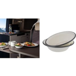 APS Emaille-Schale, Durchmesser: 165 mm, 2er Set aus ofenfestem, 3-fach emailliertem Metall, hohe - 1 Stück (98669)