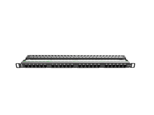 Lanberg PPU5-0024-B Patchpanel 24-Port Cat 5e 0.5U Schwarz