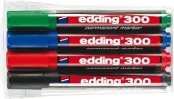 Edding 300-E4 Marker 4 Stück(e) Schwarz (4-300-4)