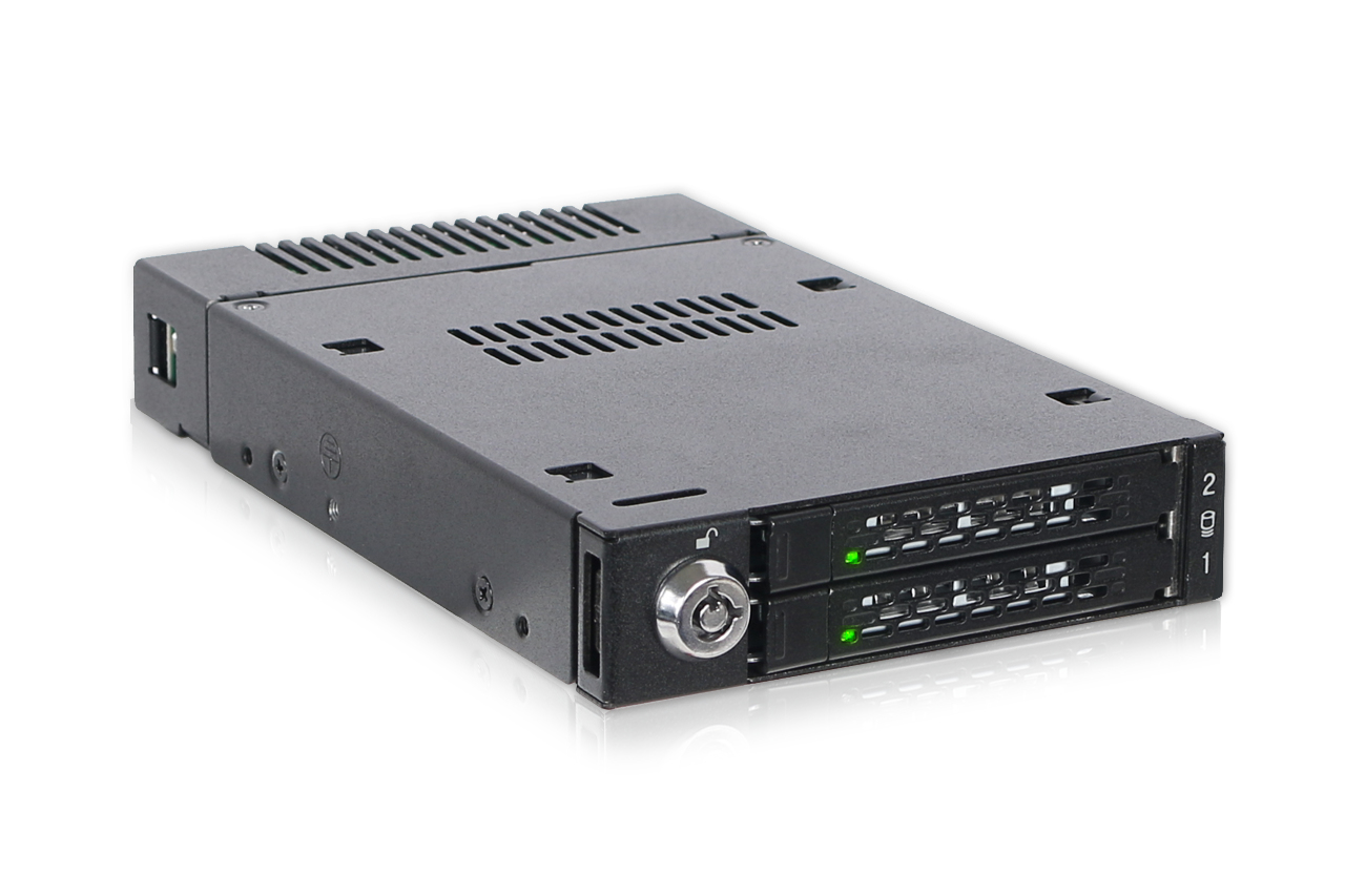 ICY Dock ToughArmor MB834M2K-B Wechselrahmen 2x M.2 NVMe U.2 Schwarz