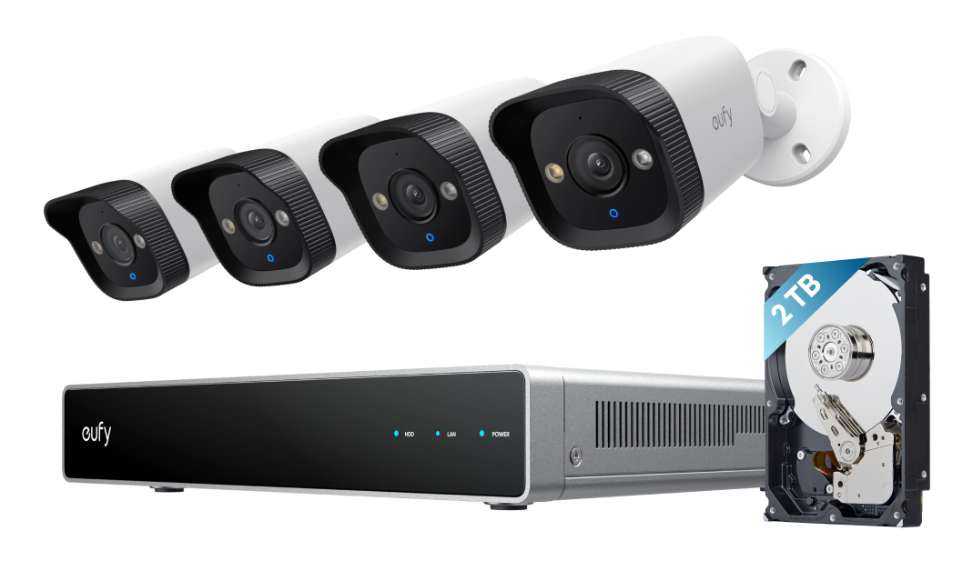 Anker Innovations NVR Security System E40 Netzwerk-Videorekorder 8 Kanäle 4K 2 TB Schwarz, Grau, Weiß