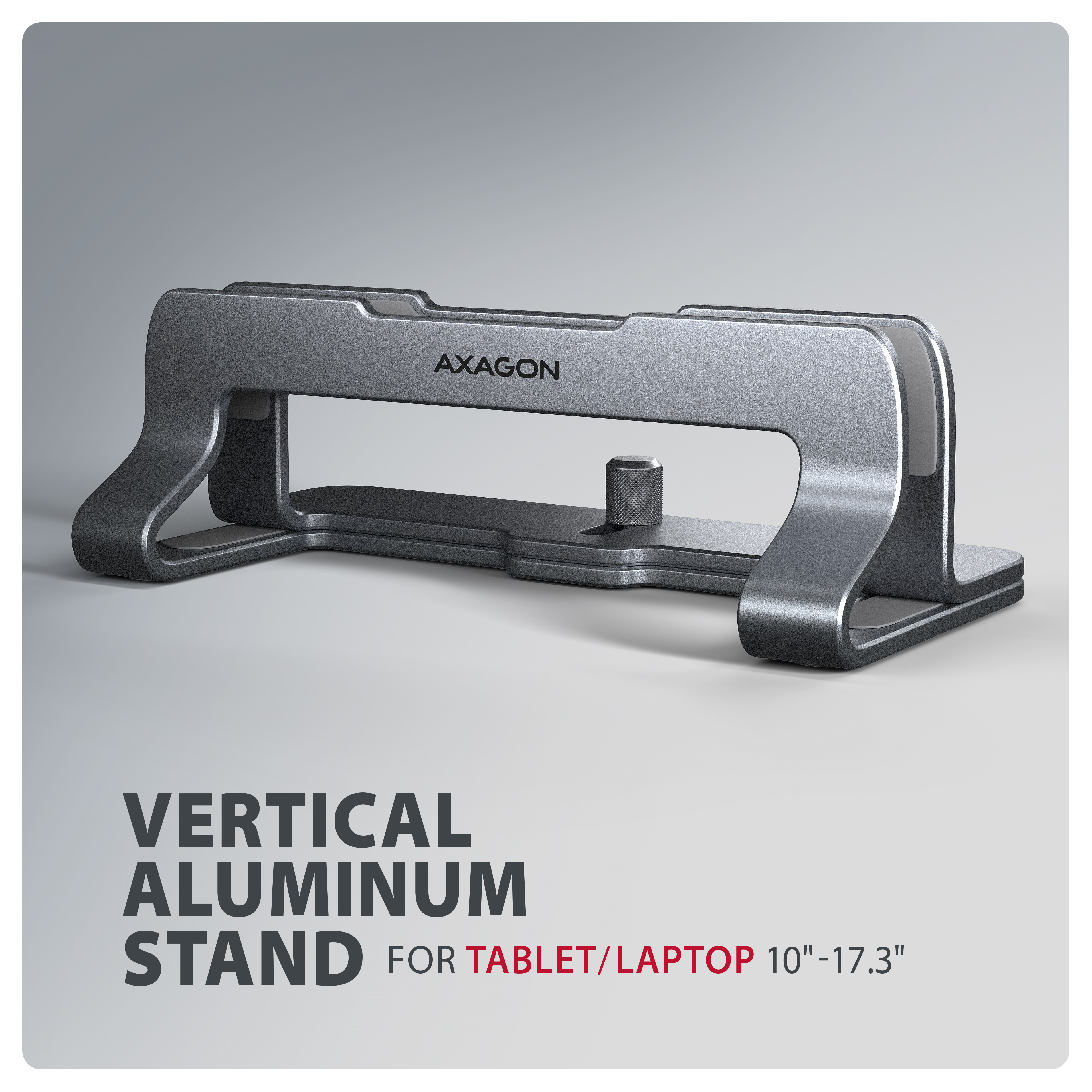 AXAGON STND-VG Vertikaler Laptop-Ständer Aluminium Grau