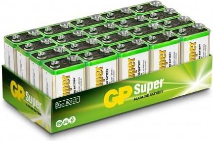 GP Super Alkaline battery 6LF22 / 9V 20-pack (151380)