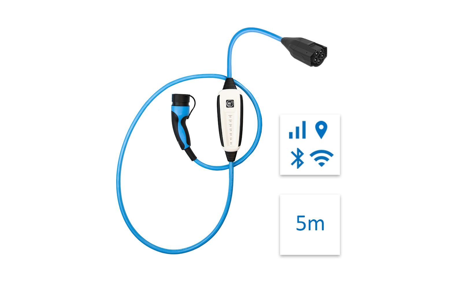 NRGkick 32A Pure GSM/GPS/SIM Standard 5m WLAN Blau, Weiss