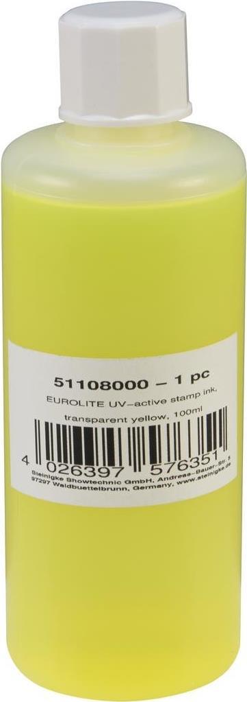 EUROLITE UV-aktive Stempelfarbe, transparent gelb, 100ml (51108000)