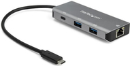 StarTech.com HB31C2A1CGB 3-Port-USB-C-Hub (mit LAN-Anschluss , 10 Gbit/s, 2x USB-A und 1x USB-C, 25 cm Hostkabel) (HB31C2A1CGB)