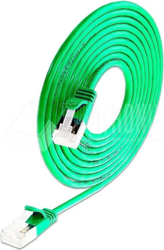 Wirewin Lightpatchkabel rund U/FTP Cat 6a grün 7,0m Slim Lightpatchkabel rund, geschirmt, PoE, flexibles und dünnes Kabel für besondere Einsatzzwecke (PKW-LIGHT-STP-K6A 7.0 GN)