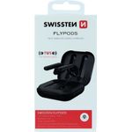 Swissten Bluetooth TWS Earphones Flypods, BT V5.0, black, Blister (53100200)