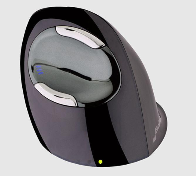 Evoluent VerticalMouse D Small Vertikale ergonomische Funkmaus 6 Tasten Schwarz, Grau