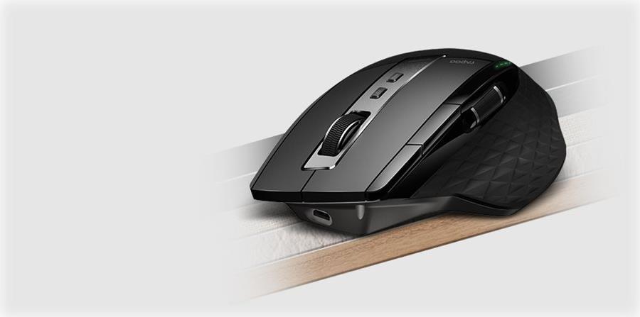 Rapoo 9900M Tastatur-und-Maus-Set kabellos 2.4 GHz, Bluetooth 4.0 