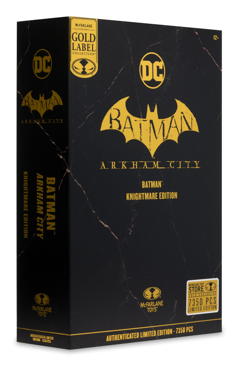 McFarlane DC Multiverse Batman Knightmare Action Figur Arkham City 178 mm Gold/Schwarz