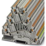 Phoenix Contact PT 2,5-PE/3L 3210542 Motoranschlussklemme Polzahl: 2 0.14 mm² 2.50 mm² Grau - 1 Stück (3210542)