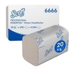 Scott Papierhandtücher 6666 Essential Interfold-Falzung 2-lagig 4.000 Tücher (6666)