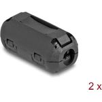 Delock Ferritkern / Ferritring für Rundkabel 5 mm 2 Stück schwarz (80944)