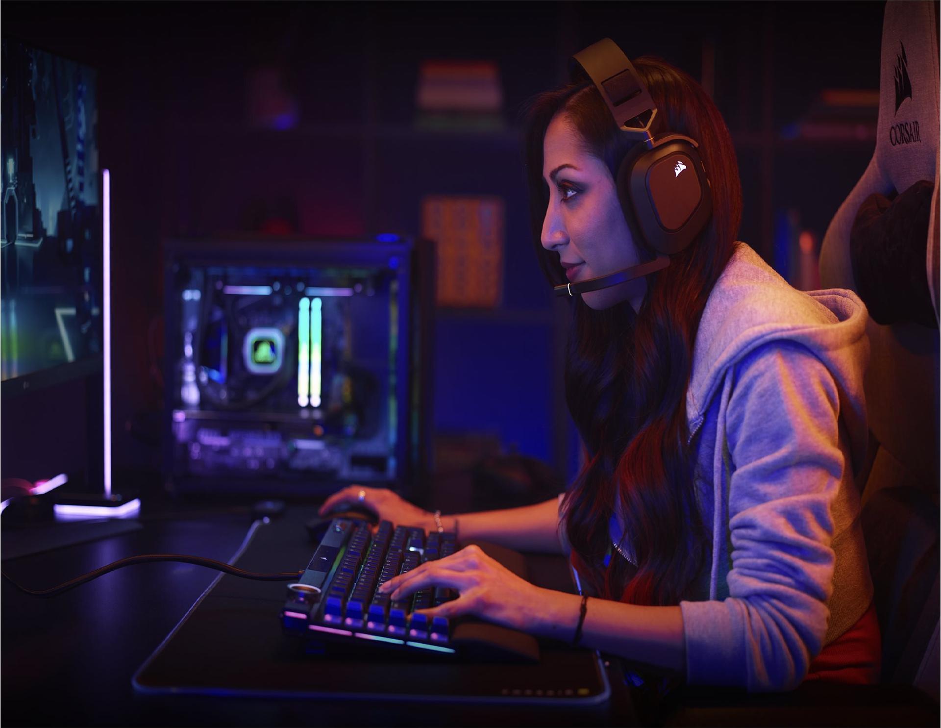Corsair HS80 RGB USB Gaming-Headset Schwarz, Kohle