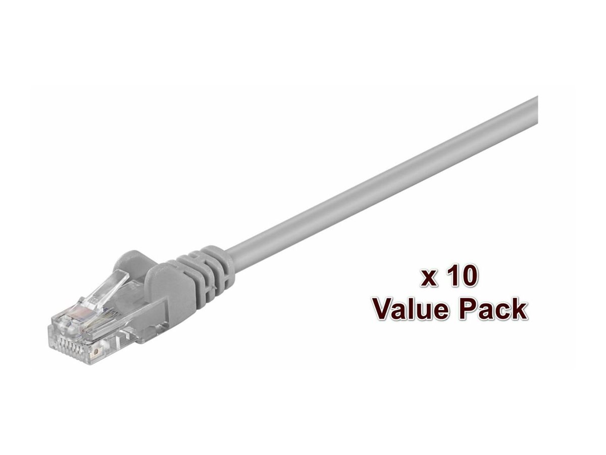 MicroConnect Value Pack Cat5e UTP 0,5 m RJ-45 Grau