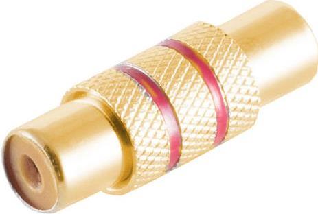 shiverpeaks ®-BASIC-S--Adapter, Cinchkupplung auf Cinchkupplung, Metall, vergoldete Kontakte, rot (BS57040-MGR)