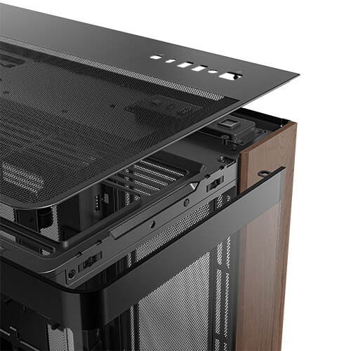 Antec Constellation Series C8 Curve Wood Full-Tower E-ATX Gehäuse mit Glasfenster Schwarz/Holz
