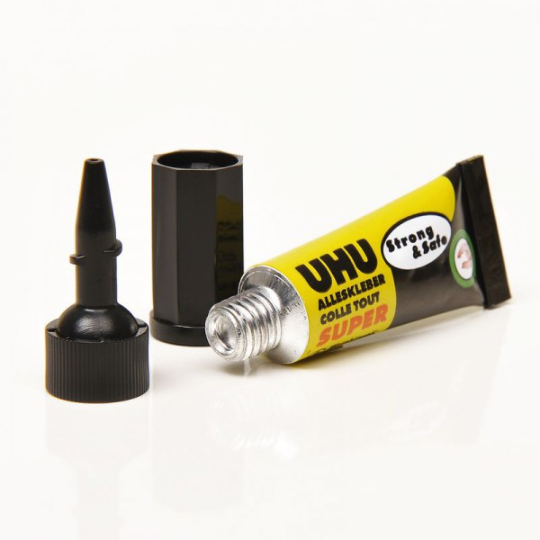UHU Sekundenkleber SUPER Strong & SAFE MINIS, 3 Tuben à 1 g, Gel, nachkorrigierbar