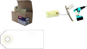 agipa Gepäckanhänger, 80 x 38 mm, neutral mit Draht (101578)