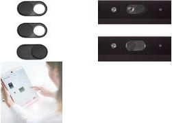 LogiLink Webcam-Abdeckung für Notebook/Smartphone/Tablet-PC schwarz, zum Schutz vor ungebetener Beobachtung, einfach - 1 Stück (AA0145)