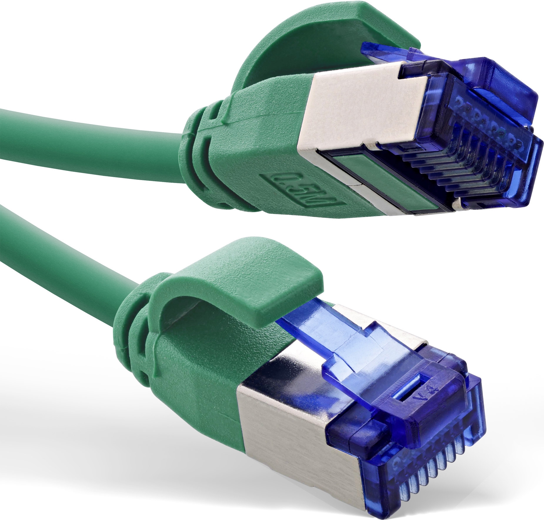 InLine® Patchkabel Slim, Cat.6A, S/FTP, TPE (LSZH) flexibel, PoE, grün, 10m (74900G)