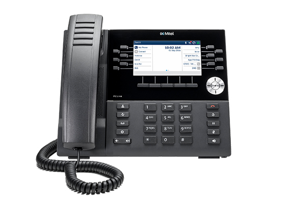 Mitel 6930w IP Phone VoIP-Telefon 4,3" LCD SIP/MiNet PoE Schwarz
