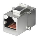 Wentronic Goobay CAT 5e KeyStone 2x RJ45 Modularkupplung, STP geschirmt - Kupplung zum Verbinden von zwei konf. Netzwerkkabeln (51444)