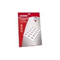 Kores Universal-Etiketten, 70 x 37 mm, weiß, 25 Blatt ohne Rand - 1 Stück (L7037.25)