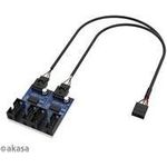 Akasa Interner USB 2.0 Hub-Karte, inkl. 30cm USB Kabel (AK-CBUB64-30BK)