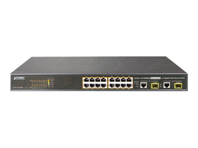 Planet FGSW-1816HPS Managed Switch 16 Ports PoE 7,2 Gbit/s Schwarz