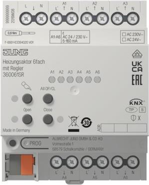 Jung KNX Heizungsaktor 6fach 36006 1S R m.Regler 1 (360061SR)