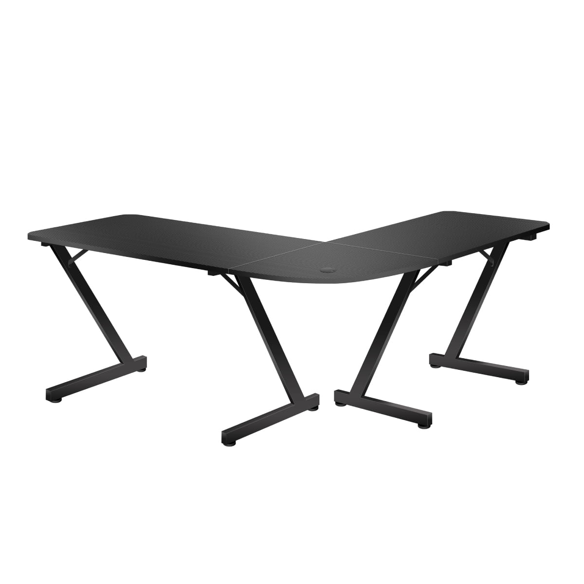 Huzaro Hero 7.0 Gaming-Schreibtisch Eckform Karbonfaser Aluminium Schwarz