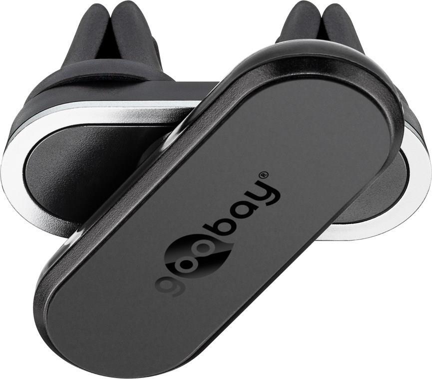 Goobay Doppelmagnethalter für den Lüftungsschacht, Schwarz - zur einfachen und sicheren Befestigung im Fahrzeug (45651)