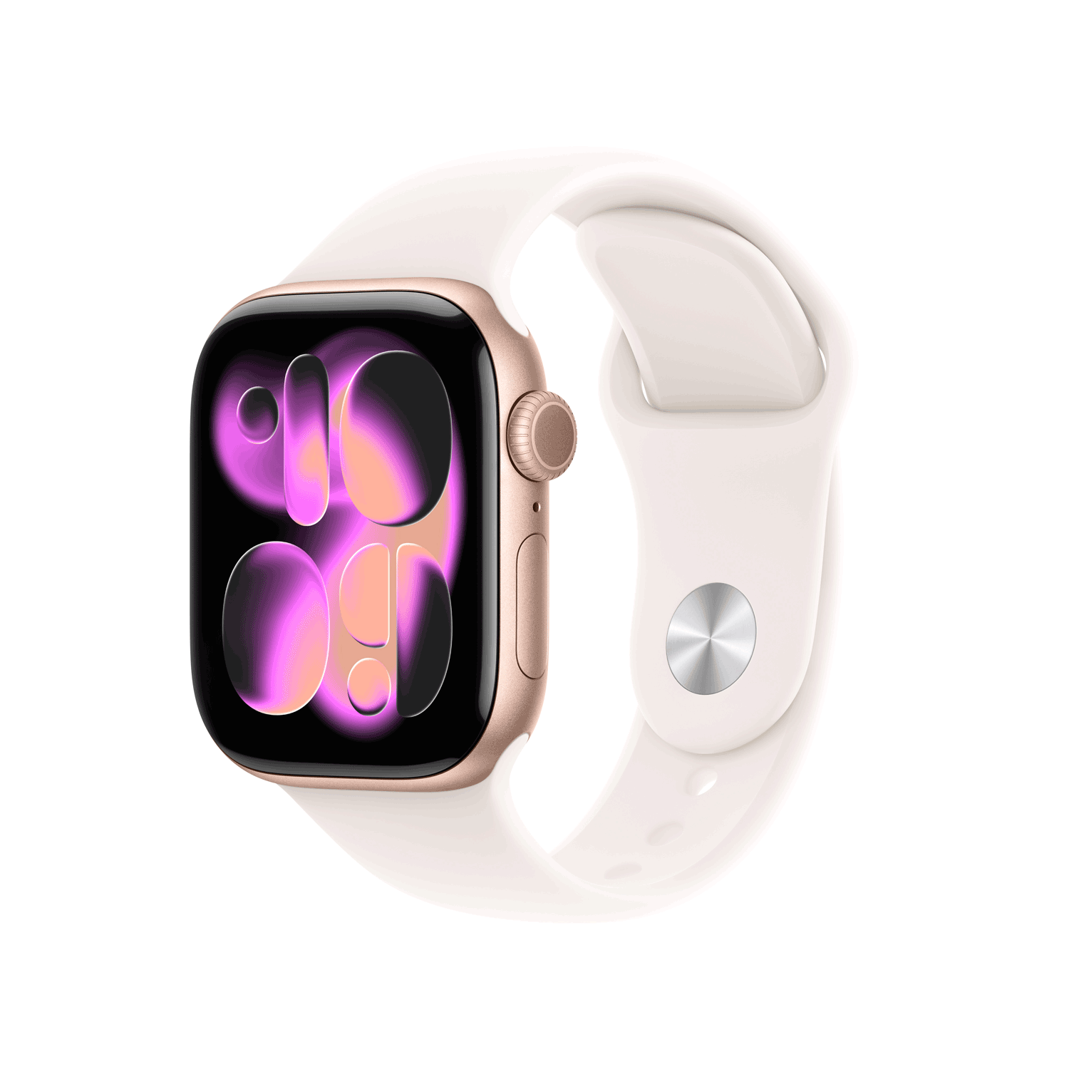 Apple Watch Series 11 GPS + Cellular 42mm Rose Gold Aluminium Case with Light Blush Sport Band - S/M (MF8E4ZR/A)