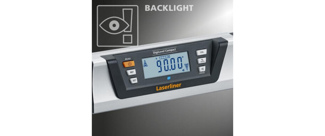 Laserliner DigiLevel Compact Digitale Wasserwaage 0,5 mm/m IP67 Schwarz