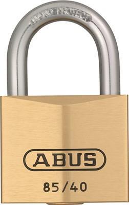 Abus Messingvorhangschloss 40mm 85/40 2 Schlüssel (806308)