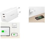 LogiLink USB-Steckdosenadapter, 2x USB-C PD, weiß, 65 Watt ausgestattet mit Power Delivery (PD) & GaN Technologie, - 1 Stück (PA0367)