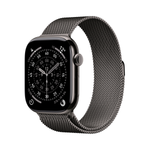 Apple Watch Series 11 GPS + Cellular 46mm Slate Titanium Case with Slate Milanese Loop - S/M (MFD34ZR/A)