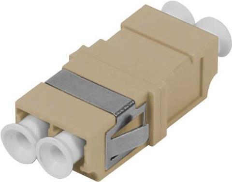 LWL-Kupplung LC-Buchse/LC-Buchse 50/125u Multimode duplex PVC beige ohne (S215480)