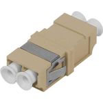 LWL-Kupplung LC-Buchse/LC-Buchse 50/125u Multimode duplex PVC beige ohne (S215480)